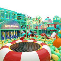 Aoleao Aire de jeux intérieure personnalisée avec piscine à balles, toboggan, trampoline interactif pour enfants, jeux souples certifiés CE TUV