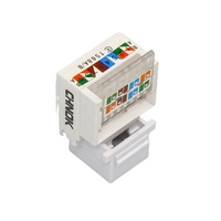 Conector Keystone Hembra Modular para Red Ethernet Cat5e Cat6, Acoplador RJ45 UTP, Carcasa de ABS, Cableado T568A/B, Cable de 24-26 AWG
