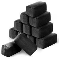 Éponge applicatrice en suède à motif rectangulaire, sans peluches, sans rayures, à bords doux pour le cirage et le polissage de voitures, marbre et bois