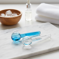 Globes de glace en verre de haute qualité pour massage facial, couleur et logo personnalisés, modèle BP-384, remplacement direct du fabricant, en vente