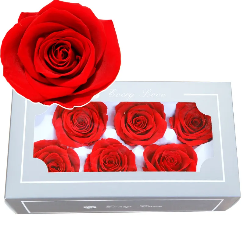 5-6cm Unsterblich Rose Mütter Tag Geschenk Ewige Leben Blume Material Geschenk Box Blume Köpfe Groß Künstliche Kopf