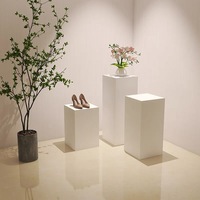 Buffet blanc acrylique Table Riser Cube affichage nidification Risers Lucite carré nourriture piédestal boîte affichage