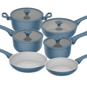 Juego De Utensilios De Cocina Forjados De Aluminio De Grano Vertical Juego De <span class=keywords><strong>Sarten</strong></span> Ollas Y Sartenes Conjunto Fondo Antiadherente Para Cocina De Inducción - Product Image 4