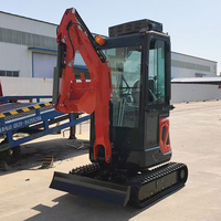 Livraison Gratuite Mini-Excavatrice sur Chenilles 1.8T, 1T, 1.5T, Moteur Kubota EURO 5 EPA, avec Accessoires