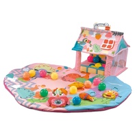 Tapis de jeu pour bébé Konig Kids, boîte de couleurs populaire, petite maison de jeu et fosse à balles de 30 balles