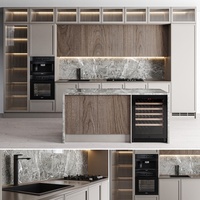 Meuble de cuisine design armoire de cuisine intégrée armoire de cuisine modulaire en bois îlot moderne usine armoire de cuisine en pvc personnalisée
