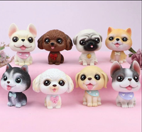 OEM ODM Resin-Wackelkopf-Hundefigur mit anpassbarem Design – Nickender Welpen-Ornament für Geschenke & Dekoration