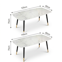 Table à manger carrée en marbre moderne de luxe Lumio, 6 places, meubles de salle à manger, durable et stable
