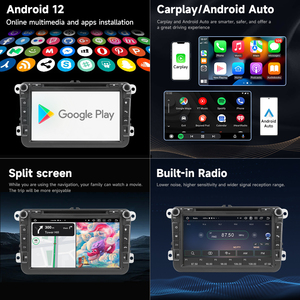 Car Audio 2 Din Car Stereo Android autoradio Android 12 integrato GPS WiFi per Golf <span class=keywords><strong>Passat</strong></span> B6 Polo VW Skoda <span class=keywords><strong>Octavia</strong></span> - Product Image 4