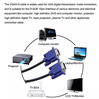OEM Koaxial VGA zu VGA Konverterkabel 1m 1,5m 1,8m 1080P 15-polig M/M für Projektor Monitor und DVD-Player PVC-Ummantelung