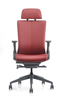 Moderner Bürostuhl für Konferenzräume und Home-Office, PU-Polsterung, Kunstleder, Höhenverstellbare Rückenlehne, Nylonrahmen