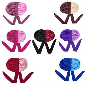 Gorros de satén de poliéster de diseño con lazo, personalizados con logo, de gran tamaño, para dormir, venta al por mayor, entrega rápida, ¡Oferta! - Product Image 3