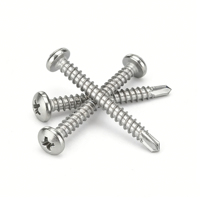 Yaente Factory 410 Stainless Steel M3.5/M4.2/M4.8 Zinc-plated Phillips Pan Head Self-drilling Self-tapping Screws
