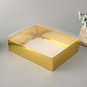 Fenêtre transparente personnalisée, boîte d'emballage carrée pour tarte aux fruits, tranche de dessert, friandise, chocolat, boîte de papier <span class=keywords><strong>suisse</strong></span> - Product Image 1