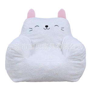 Wholesale Custom Fabric Children's <b>Beanbag</b> Sofas Comfortable Sponge Baby Leisure Living Room Cushions <b>Kids</b> Plush White - Product Image 5