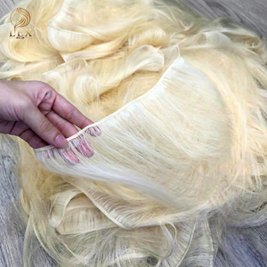 Raw <b>Hair</b> Extensions Weft bundle Blonde <b>Hair</b> <b>Strands</b> Double Drawn Machine Double Weft Vietnamese <b>Hair</b> Raw <b>Hair</b> - Product Image 1