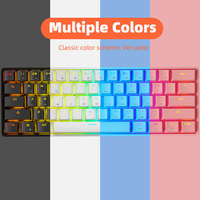 JERTECH JK530 Grosir Cina Keyboard Gaming ABS Tipe C Mini Nirkabel Putih Keyboard Mekanik