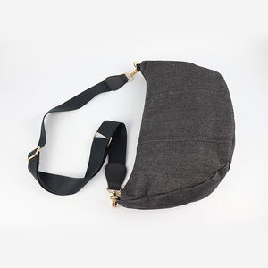 Bolso de mano de mezclilla Dami personalizado directo de fábrica para mujer, bolso de playa con cierre de cremallera y logotipo con estampado geométrico informal para ir de compras - Product Image 6