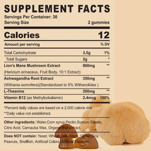 Vitadiscovery Hữu Cơ sư tử bờm Gummies nootropic não nấm chiết xuất cho bộ nhớ và tập trung - Product Image 4