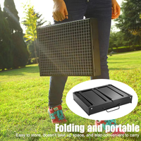 Barbecue portable pliable en acier inoxydable résistant à la chaleur, avec grille amovible, pour charbon de bois – Offre spéciale