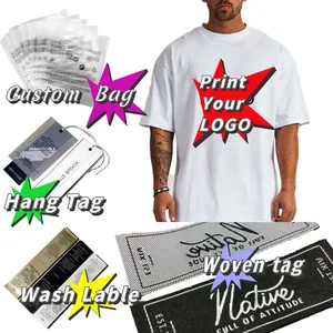 Plain Dyed 280g Wholesale Pro Club Men's T-shirts Blank Custom T Shirt Heavy Weight White Cotton Tshirt For Men
