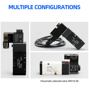 שסתומי בקרת סולנואיד DQ איכותיים, מפעל שסתומי סולנואיד אוויר 4V210-08 4M310-08 שסתום סולנואיד, חלקים פנאומטיים - Product Image 3