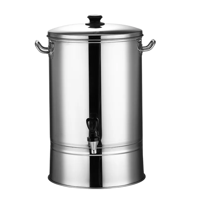 Large Capacity Stainless Steel Dispenser Cold Water Barrel for Hotel and Restaurant Supplies and Home Kitchen