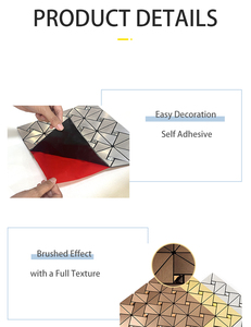 Revêtement mural en mosaïque en aluminium composite brillant facile à installer en PVC, flexible, auto-adhésif, mosaïque murale, autocollant mural en mosaïque - Product Image 5