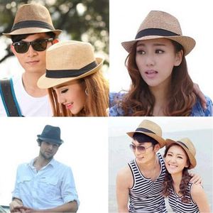 Custom Short Brim Breathable Mesh Summer Straw Sun <b>Hat</b> Unisex Fedora Panama with Custom Logo and Colors for Adults & Children - Product Image 6