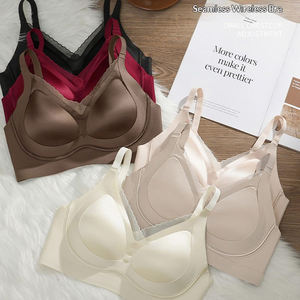 ワイヤレスブラプラスサイズ巨乳ブラ4XL幅広ストラップ女性用ブラジャー寄せ上げプラスサイズシームレス大きいカップジェリーヨガブラ - Product Image 2