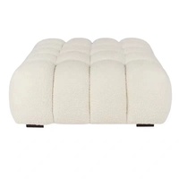 Pouf carré moderne en velours, chaise de relaxation, tabouret de canapé pour salon et pied de lit, avec fonctionnalité douce et confortable