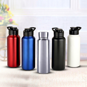 750ml Lightweight Stainless Steel <b>Sipper</b> <b>Bottle</b> Leak Proof with Carry Loop and Heat Preservation for Travel Gym Outdoor - Product Image 1