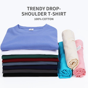 Camiseta de Algodón Multicolor para Hombre, Camisetas Casuales Lisas, Logotipo Personalizado, Talla Grande, 220 g/m², 100% Algodón - Product Image 2