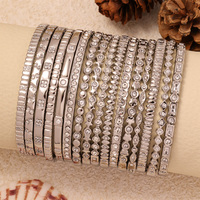 Bracelets géométriques tendance en acier inoxydable plaqué or 18 carats PVD minimaliste haut de gamme avec zircon, bijoux pour femmes, cadeaux pour un usage quotidien