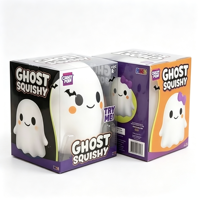 Jouet Squishy Fantôme d'Halloween Mignon Anti-Stress, Idéal pour Enfants et Adolescents, Cadeau de Fête - Vente Flash