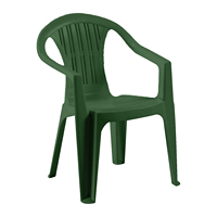Chaise de jardin d'extérieur empilable Bica Ratak avec accoudoirs 56x54x79h cm Polypropylène vert 56x54x79h cm