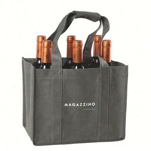 Bolsas de vino no tejidas reutilizables con logotipo personalizado 6 botellas - Product Image 2