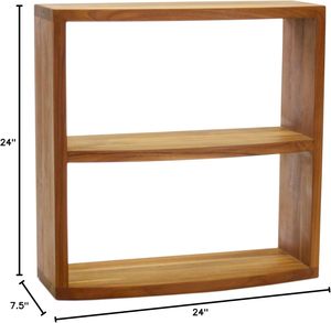 Трехъярусный шкаф для хранения из тикового дерева без спинки Manada - Product Image 3