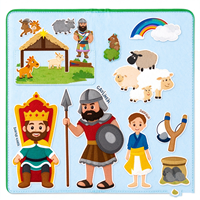 Livre d'activités éducatif en feutre pour enfants, jouets Montessori, livres sensoriels en feutre, livre d'activités en feutre sur les histoires bibliques pour enfants