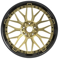 Jantes de course forgées Mforged 19 20 21 22 pouces, 5x112, 2 pièces, jantes personnalisées en alliage 6061-T6, finition or brossé, M3