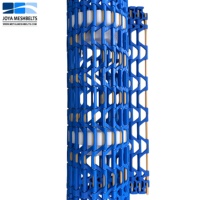 Bande transporteuse modulaire en plastique de qualité alimentaire sur mesure, grille à 48 % d'aire ouverte pour la ligne de production et de refroidissement des tortillas