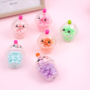 Juguete Antiestrés de TPR Suave con Cuentas de Cristal Coloridas y Perlas de Té con Leche, Novedoso y Adorable - Product Image 2