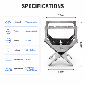Portable <strong>Titanium</strong> Folding Mini Wood <strong>Stove</strong> Camping Coffee <strong>Stove</strong> Camping Hiking Camping Accessories Travel Kit <strong>Camp</strong> Table <strong>Stoves</strong> - Product Image 3