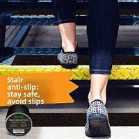 Bande adhésive antidérapante en PVC à base de sable de quartz noir, thermofusible, simple face, imperméable et résistante à l'usure pour les marches et les escaliers, avertissement de sécurité