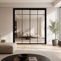 Porte coulissante en aluminium sur mesure, étanche, pour séparation de cuisine, anti-graisse, facile à nettoyer
