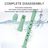 Wholesale Custom Logo 8 Holes German Soprano Recorder ABS Plastic C Key Descant Flute Macaron Color For School Teaching Kids