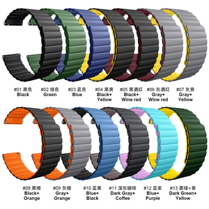 Correa <span class=keywords><strong>de</strong></span> reloj RYB <span class=keywords><strong>de</strong></span> 20mm y 22mm, Correa magnética <span class=keywords><strong>de</strong></span> silicona para reloj inteligente <span class=keywords><strong>Samsung</strong></span>, correa para reloj <span class=keywords><strong>Samsung</strong></span> Galaxy <span class=keywords><strong>4</strong></span> 5 6 7 - Product Image 2
