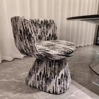 Tabouret de dressing de style nordique, chaise de salle à manger légère et luxueuse avec dossier pivotant