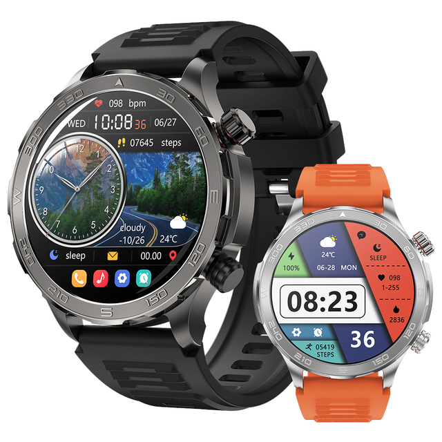 2026 New 1.53" IPS Full Touch Android Smart Watch - IP68 Waterproof Compass Fitness Tracker with 4-Day Battery & Call Answering
