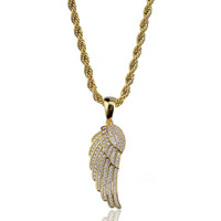 Pendentif Mini Ange Vintage en Or et Argent avec Diamants CZ pour Collier - Bijoux Tendance